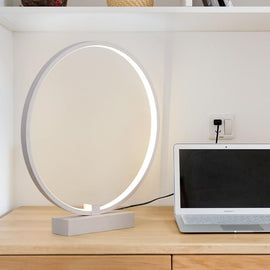 Circular Aluminum Desk Lamp